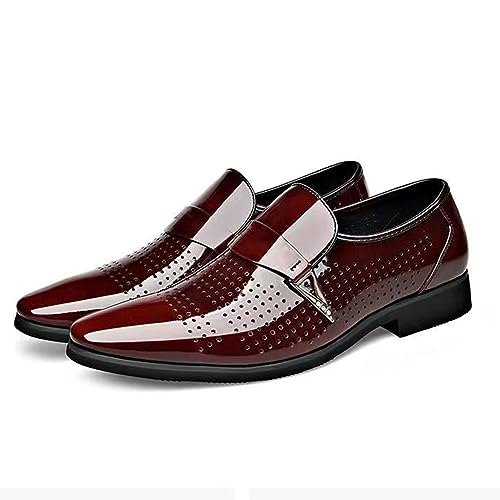 ADMLZQQ Men's Oxford Derby Leather Shoes Formal Business Dress Sneakers Casual Walking Driving Slip-On Penny3