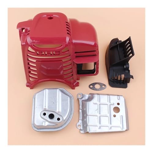H-nda GX35 UMK435 GX 35 35.8cc 4ストロークガソリンモーターエンジン刈払機用シリンダーカバーマフラー排気キット