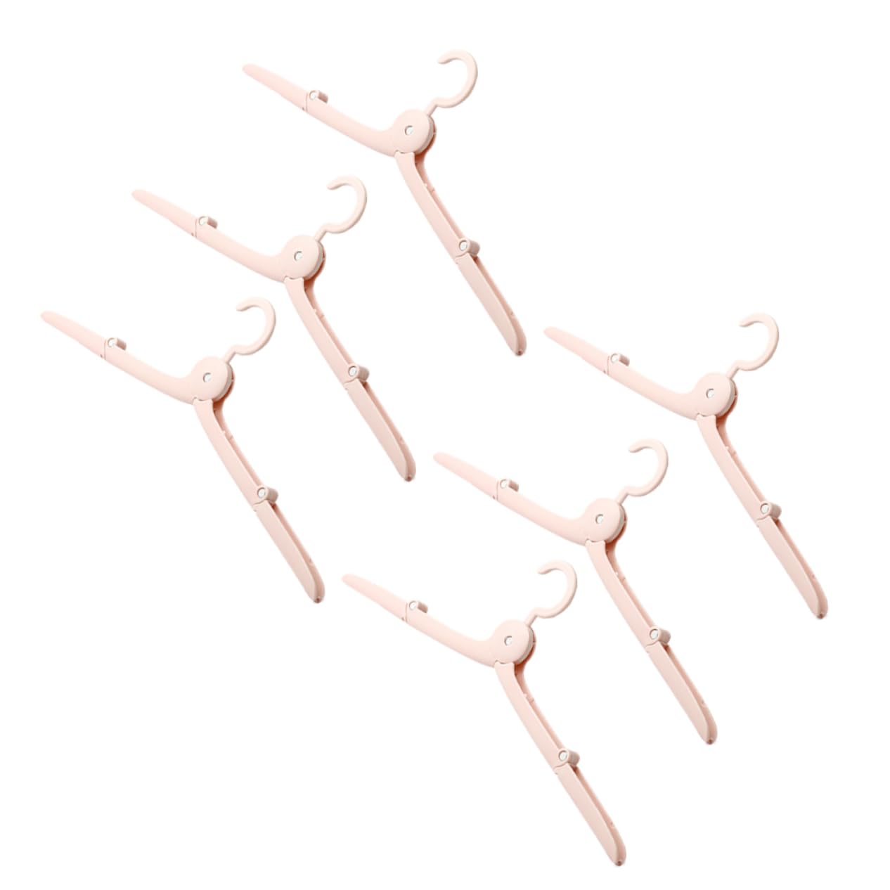 OKUMEYR 6pcs Portable Folding Hanger Travel Clothes Organizer for Hotel Camping and Dorm Use Lightweight and Versatile Hangers for Pants Shirts and Coats