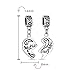 Engrave Mother Daughter Puzzle 2 Piece Split Heart Sisters Bead Charm For Mom .925 Sterling Silver Fit European Bracelet