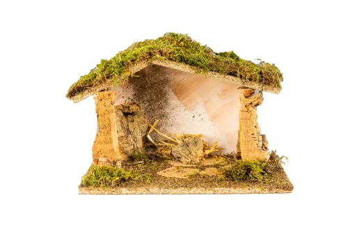 Weihnachtskrippe ohne Figuren 14 Leere Hütte für Krippe 30 x 15 x 19 cm (11,81 x 5,90 x 7,48 Zoll),...