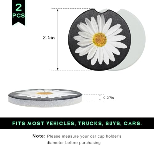 2 piezas posavasos cerámicos para portavasos de carro miniatura 2
