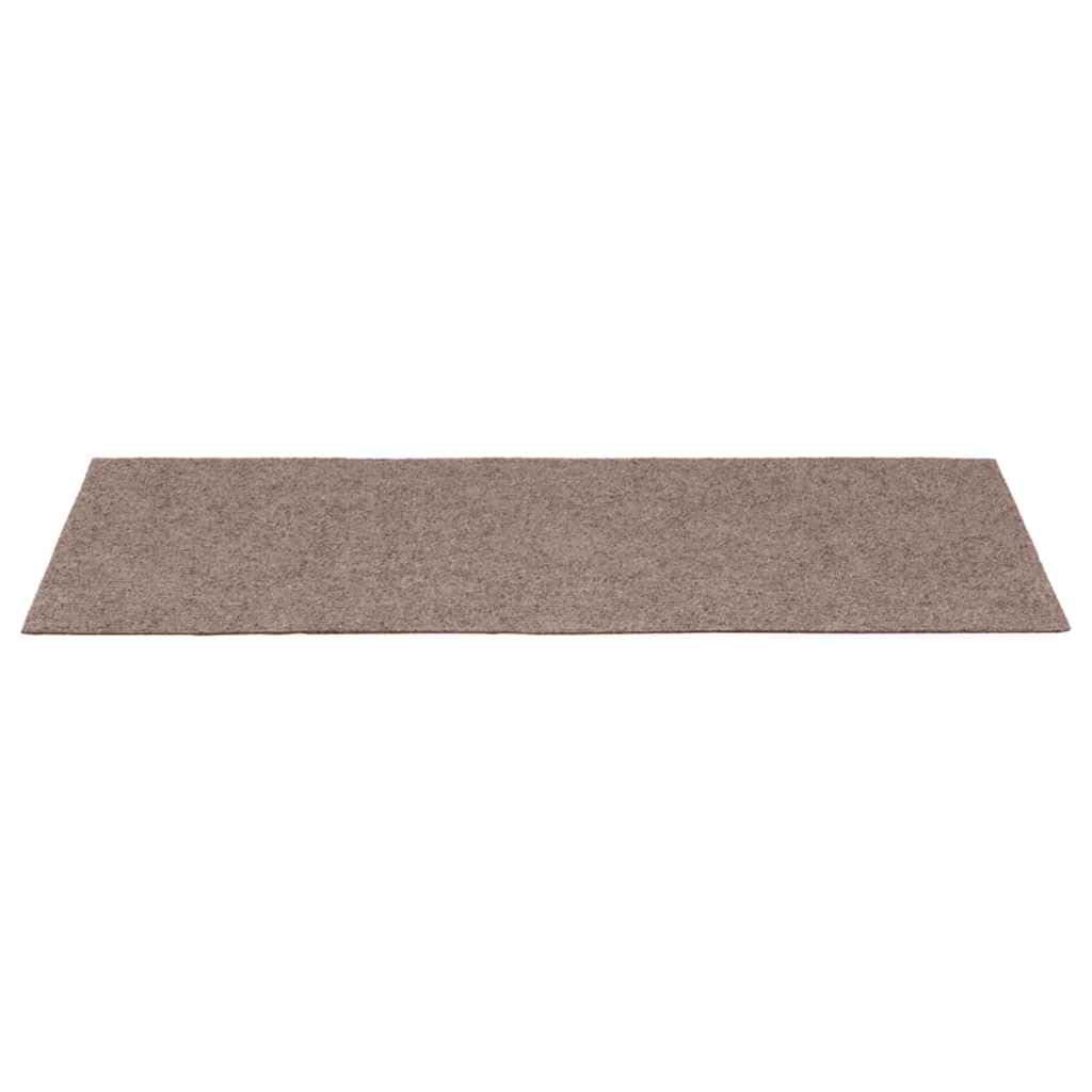 Tappetini per gradini, autoadesivi, 15 pezzi, 60 x 25 cm, marrone chiaro, rettangolari, per scale, per interni e scale, antiscivolo