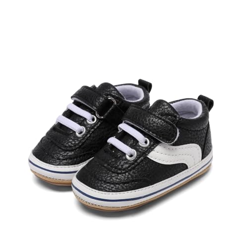 Image of Clowora Baby Boys Girls Shoes Non-Slip Rubber Sole Sneakers Infant First Walking Toddler Crib Shoes Newborn Loafers Flats.