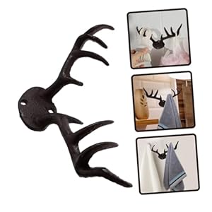 Cast iron antler hook metal clothes hanger key coat hook antler hooks wall mounted hanger antique hanging hook wall coat hooks home decor wall hanging vintage  urban country home decor