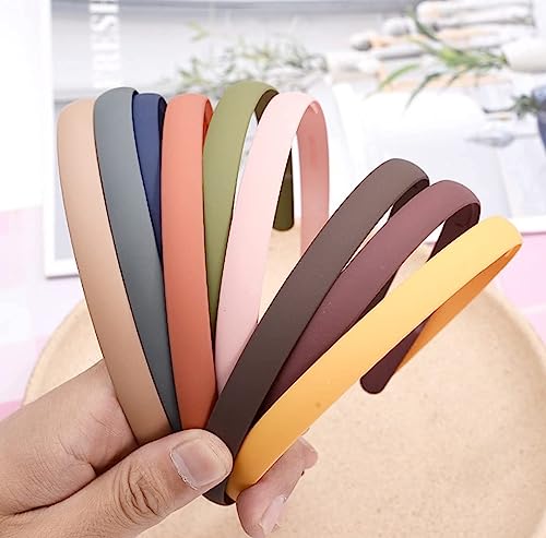 Image of Truvic Fashion Plastic Elastic Wavy Hair Comb Teeth Shine Hairband Hoop Matte Accessory for Women (Multicolor) Set of 12