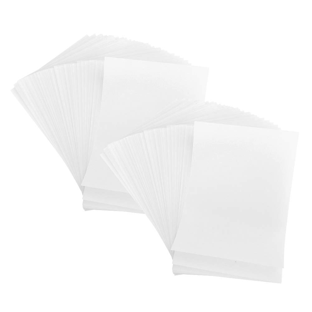 100PCS Carbon Transfer Paper, Translucent Professional Tracing Paper Embossing Ink for Sketching Drawing Animation (White)