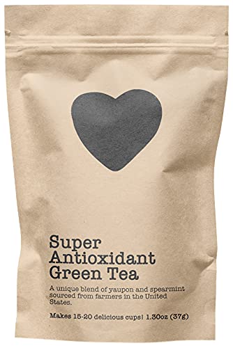 Super Antioxidant Green Tea, 15-20 Servings, Eco-Conscious Zip Pouch, Contains Caffeine, Pure Loose Leaf Tea Grown in America, 1.30 Ounce (Small) Super Antioxidant Green Tea, 15-20 Servings, Eco-Conscious Zip Pouch, Contains Caffeine, Pure Loose Leaf Tea Grown in America, 1.30 Ounce (Small)
