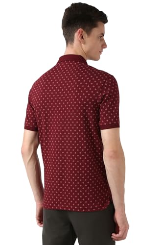 Image of Peter England Men's Cotton Blend Regular Fit T-Shirt