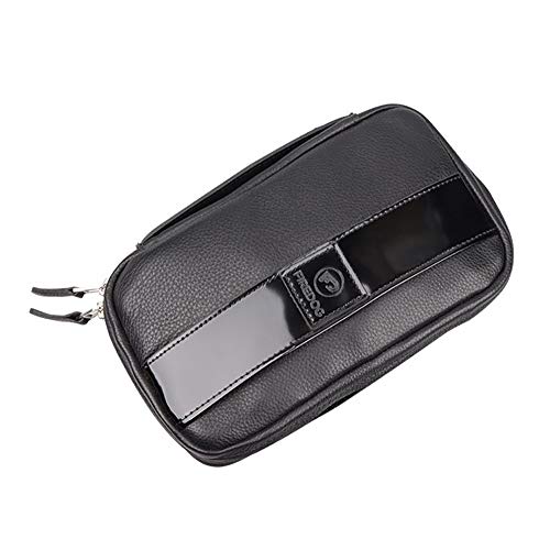 Portable Cowhide Cigar Bag, Multifunctional Cigar Box, Black Leather case, Wallet, Mobile Phone Bag(Color:Black,Size:26163.8cm)