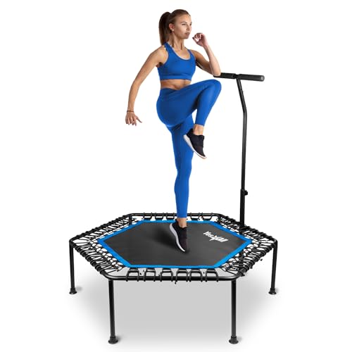 Image of Yes4All Rebounder Trampoline for Adults, 48-Inch, 350 LBS Stable & Silent Exercise Trampoline for Rebounding, Jumping Cardio