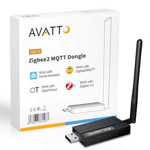 AVATTO Zigbee 3.0 Gateway, Home Assistant Gateway,Zigbee2mqtt Gateway, CC2652P-Chip, für Zigbee2MQTT oder ZHA in Home Assistant, Kompatibel mit Alles Zigbee-Geräten