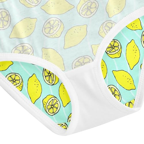 Little Girls' Soft Cotton Underwear Kids Breathable Comfort Lemon Panties Briefs Toddler 5