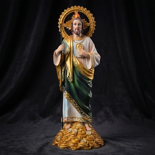 Estatua de San Judas Tadeo de 12 pulgadas pintada a mano miniatura 3