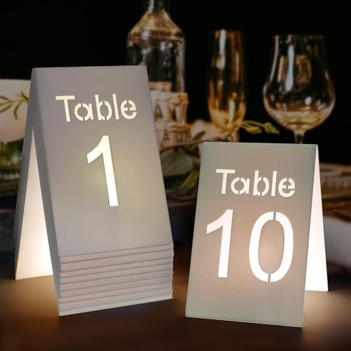 Double Sided Wedding Table Numbers 1-10 Acrylic Sign Table Number...
