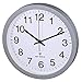 Produktbild Hama Funkwanduhr ohne Tickgeräusche (analoge Wanduhr mit großem Ziffernblatt, Wohnzimmeruhr, Schlafzimmeruhr inkl. Batterie) Grau