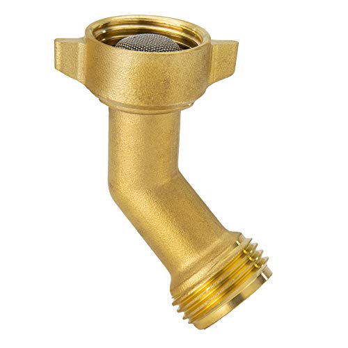 Recpro 45 Degree Hose Elbow For City Water Fill | Brass Hose Fitting | Rv Plumbing | Prevent Hose Crimping And Strain #TOP1