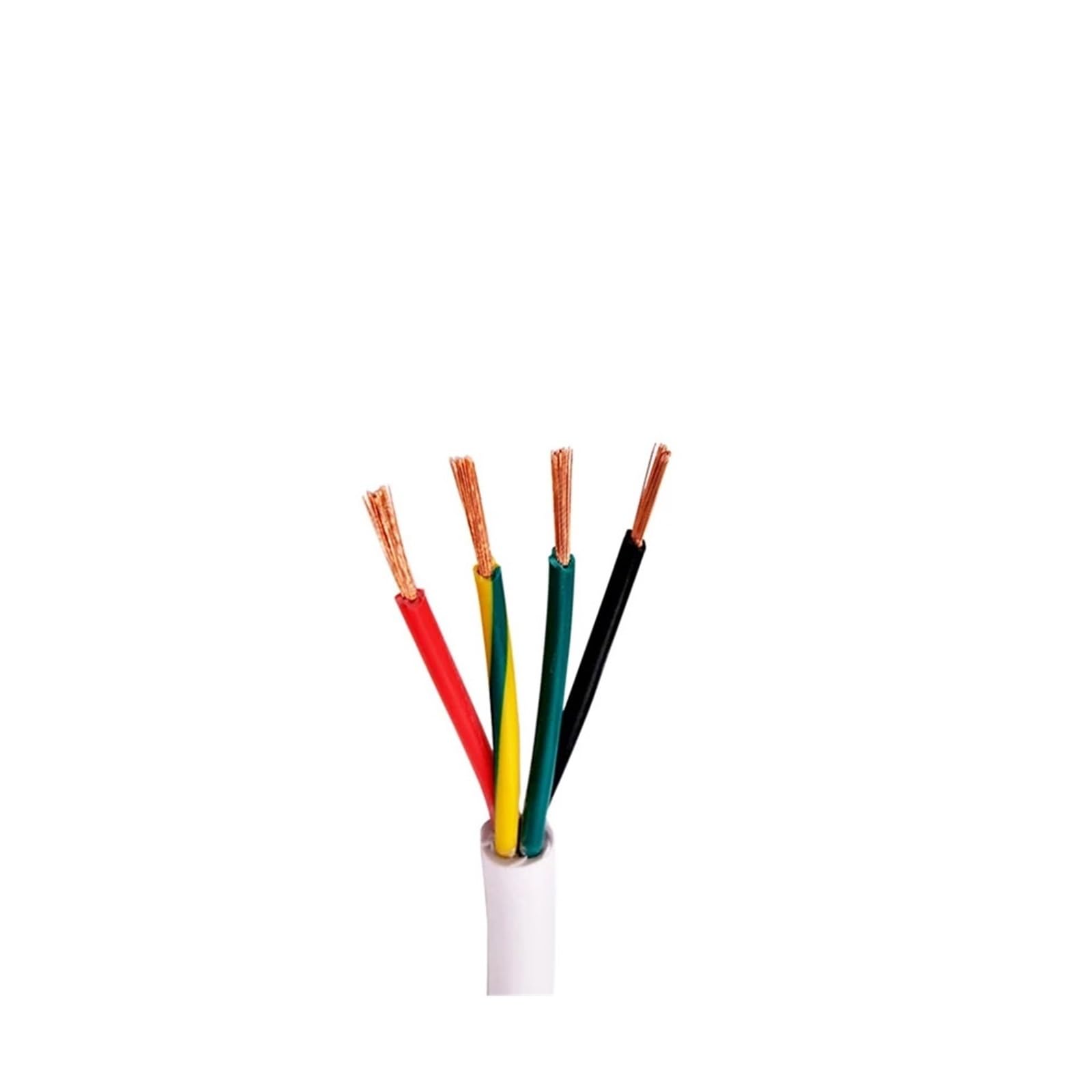 Cavo di controllo morbido RVV bianco da 5 m con 2‑5 conduttori, rame puro 15‑20 AWG