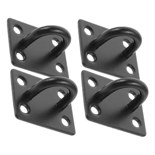 Artibetter 4 piezas Ganchos Acero Inoxidable Negro de Gancho de Techo y Pared para Colgar Cuadros y Columpios Diseño Seguro y Superficie Protectora Accesorio Versátil para Hogar y Oficina