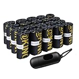 @KING@SKD Dog Poop Bags, 20 Rolls (300 Bags) Dispenser, Walking and Training Puppy Accessories, Hands-Free Carrier, Supports Small, Medium, Large Breeds. Committed to Give Back to Charity