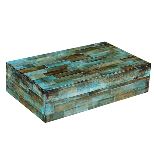 Image of Handicrafts Home Verdigris Collection, Storage Organizer Decorative Box Multipurpose Gift - Verdigris 10x6x2.5