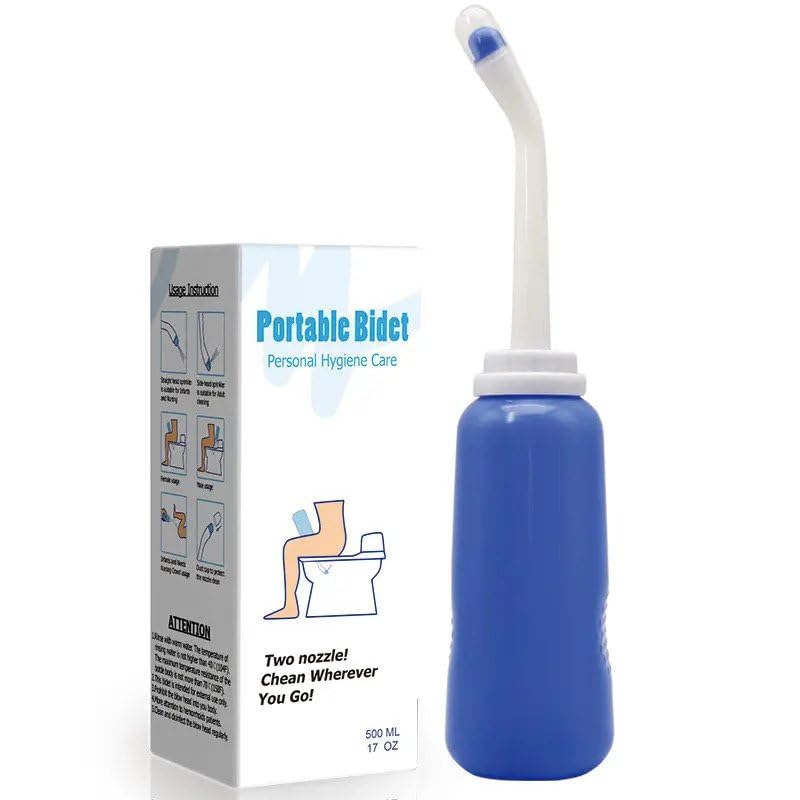 Mini Handheld Bidet for Personal Hygiene Care Bottom Wiper 500ML Portable Travel Bidet Toilet Bidet Sprayer for Men