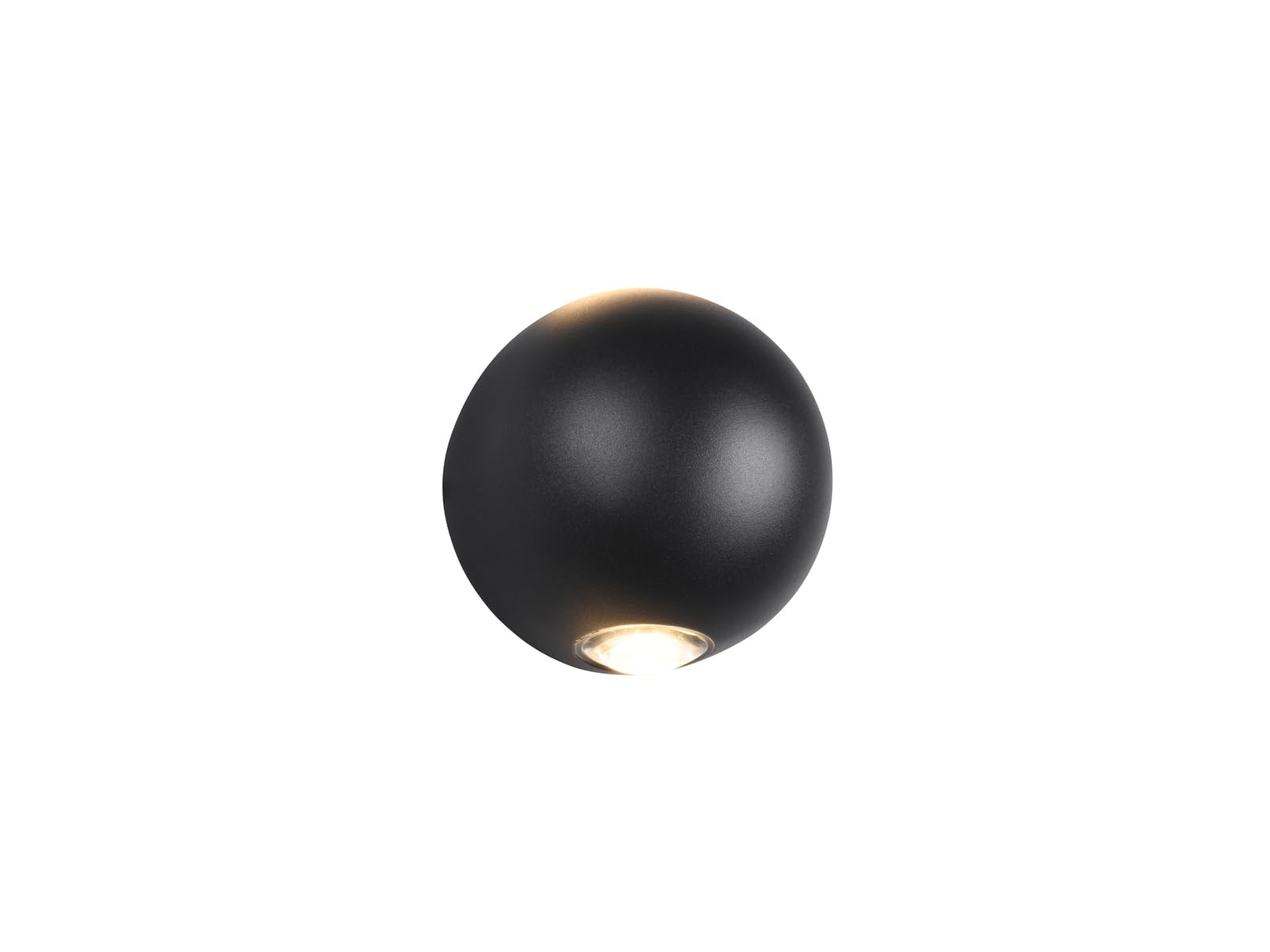 Trio Leuchten Avisio 246760232 - Lampada da parete a LED per esterni, in alluminio pressofuso, colore: Nero opaco, con 2 LED da 2 Watt