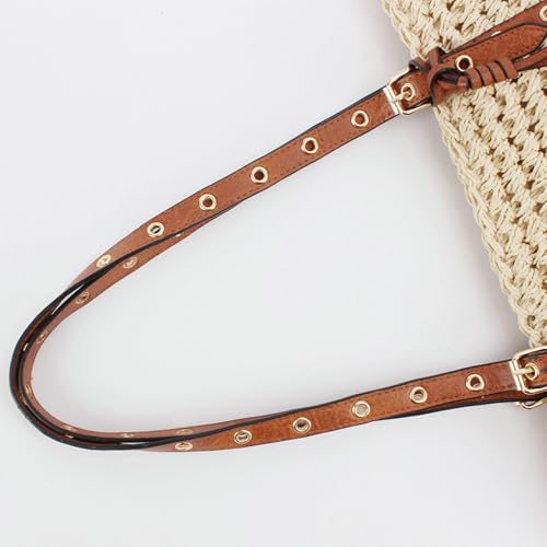 2025 Summer Straw Tassel Crochet Shoulder Bag Women Adjustable Strap Zip Casual Tote3