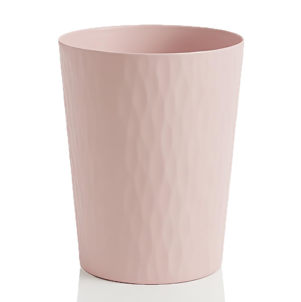 Kosz na śmieci z tworzywa sztucznego 9099, idealny do pokoju dziecięcego, biura, kuchni, wysokość 30 cm, 12 l (różowy)
