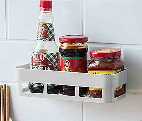 Image of Plastic Bathroom Shelf Without Drill |Organiser with Towel Holder,Ideal Bathroom Accessories for Efficient Space Utilisation(2 Bathroom Shelves,2 Shop Dish(White) 4 Pack)