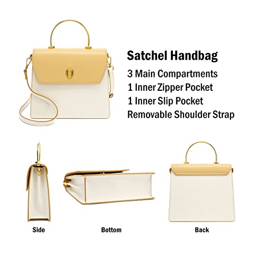 Scarleton Gold Top Handle Satchel Purses for Women, Handbags for Women, Crossbody Bags for Women, Shoulder Bag Purse… - Image 4