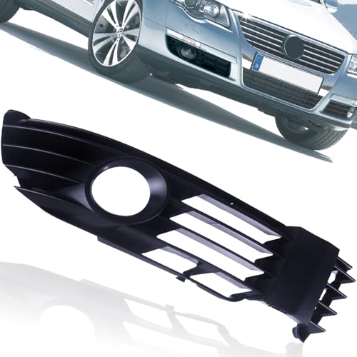 CarPartsDepot Front Right Passenger Side Fog Lamp Cover Black Insert Compatible for 2001-2005 Volkswagen Passat Fits 3B0853666LB41 VW1039105