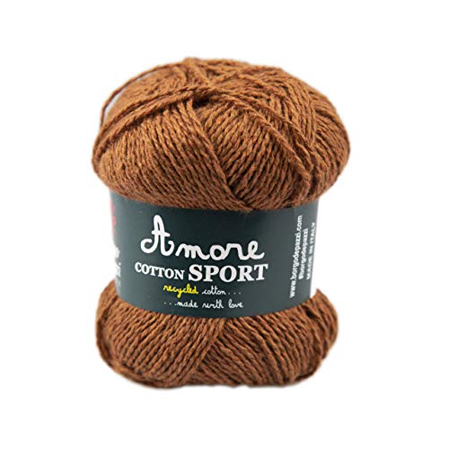 10 Ovillos de Algodón, Hilo para tejer a crochet (Quemado), 50g x 125 mt, Para Ganchillo y Agujas de Tejer, Para Tejer DIY, Hilos de Ganchillo y Agujas, Made in Italy, BORGO DE’ PAZZI FIRENZE