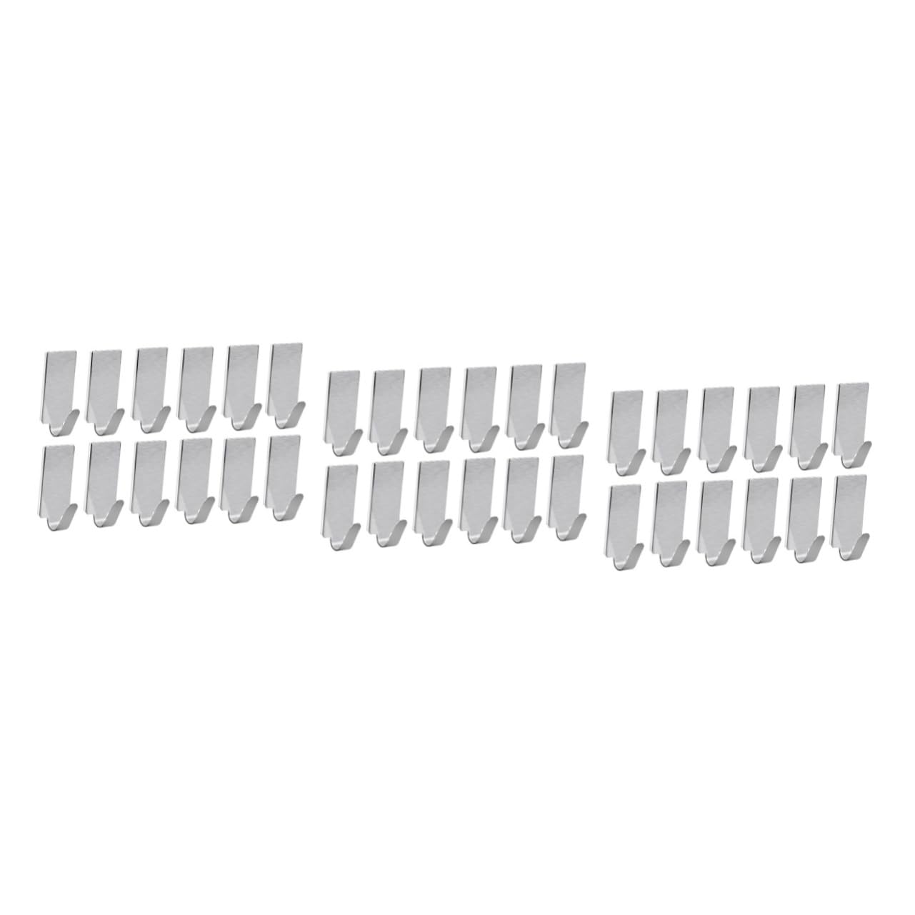 3 Series Adhesivos De Inoxidable Pared De Colgadores Y Duraderos Cocina Y Oficina Sin Taladro Instalación 30 Piezas*3