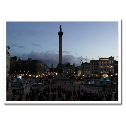 Cadre noir poster Big Ben de loin Londres Angleterre luxe H218M