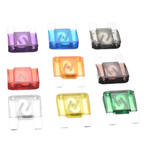 Ruiting Store - Juego de fusibles Maxi para auto, motocicleta y SUV: 20A, 30A, 40A, 50A, 60A, 70A, 80A, 100A, 120A (gris) miniatura 2