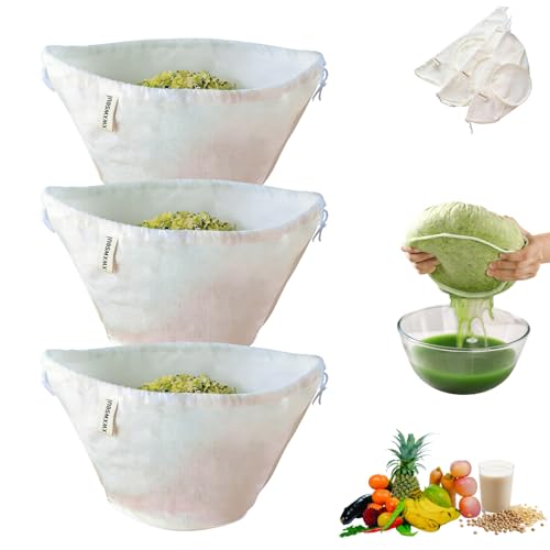 Organic Cotton Reusable Fine Mesh Strainer Bags
