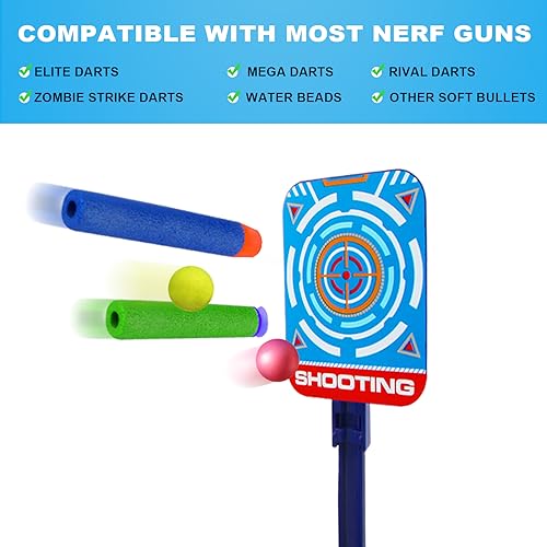 Zielscheibe für Nerf mit Gun, Spielzeug Pistole Kinder Ziele Elektronische Digitale mit Darts Blaster Toy Kinderspielzeug ab 3 4 5 6 7 8 9 10 Jahr Schieß Spiele Geburtstag Weihnachten Geschenk Junge