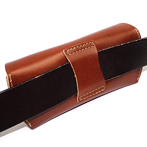 Dk86 Genuine Leather Glasses Case Sunglasses Pouch Eyeglass Case, With Belt Loop, For Men And Women (5#Brown) #TOP3