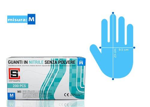 Clinisafe 200 guanti monouso in nitrile, senza