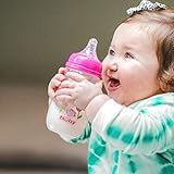 Nuby Wide Neck Bottle with Anti-Colic Air System, Colors/Prints May Vary, 1pk
