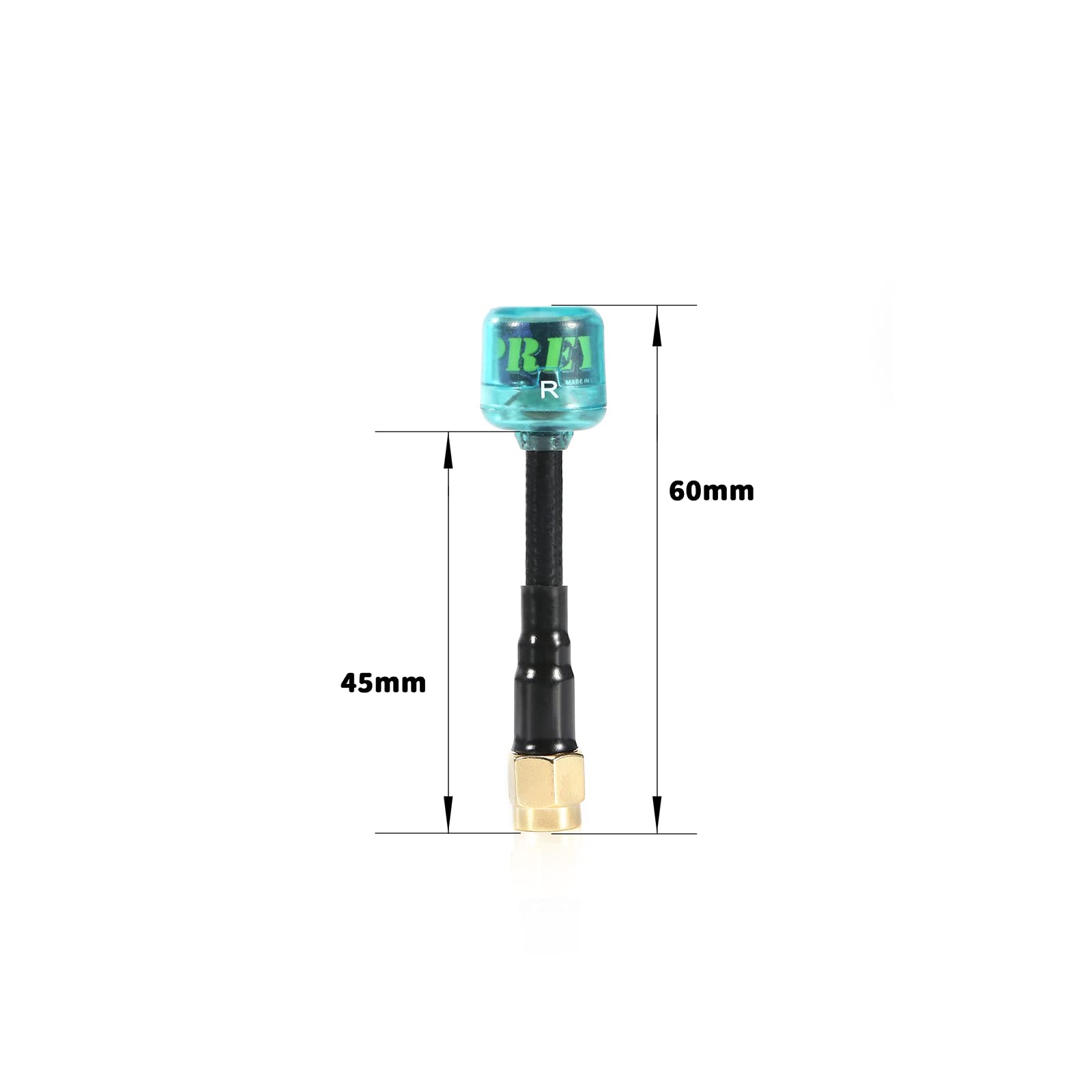 FlyFishRC Osprey 2 Stück 60 mm RHCP 5,8 GHz SMA Antennen 2,82 dBi RC FPV Racing Drohne Quad Antenne (blau)