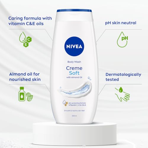 NIVEA Care Duschcreme Soft mit mildem Duft ml, Unparfümiert, 250 milliliter – Ansicht 6