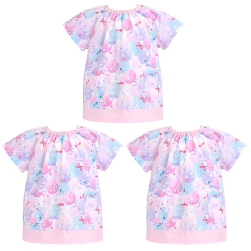 COLORFUL CANDY STYLE 半袖スモック(100-110cm) ふわふわキュートなキャンディポップ 3枚セット 女の子 かわいい 子供用 半袖 スモック 幼稚園 エプロン 小学生 用 子供 書道 美術 おしゃれ N1341813-BTR