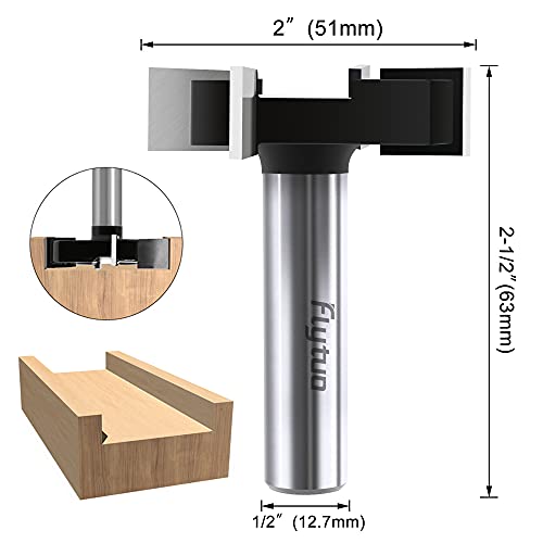 Flytuo Slab Flattening Router Bit 1/2 Shank Carbide Planer Router Bits With 4 Wings Cnc Spoilboard Surfacing Bits #TOP1