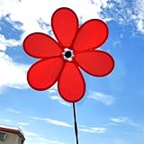 moulin à vent de jardin en métal Moulin à vent coloré : une seule couche, bord noir, petit moulin à vent coloré ajoute un charme vibrant à la cour, patio ou espace extérieur ; en tissu et fibre de verre pour une portabilité légère et lisse dans la brise, à installer sur le sol, la tente ou la poussette.