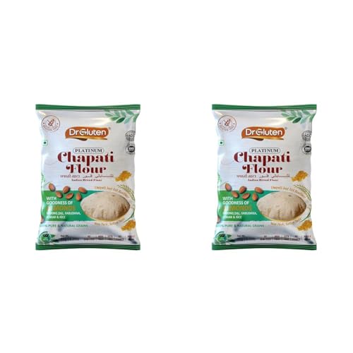 Dr. Gluten Multigrain Platinum Chapati Flour with Millets & Brown Rice 1kg | Gluten Free & Wheat Free Atta | Rich in Fibre, Nutrients & Antioxidants | Versatile Flour for Healthier Baking & Cooking