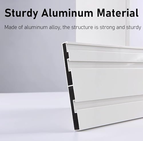 Cenefa de cortina resistente para montaje en techo o pared de aluminio 3