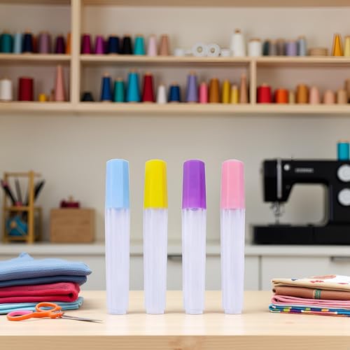 Image of 4 Pcs Clear Plastic Embroidery Felting Sewing Container Pin Needle Storage Tubes Bottle Holder Knitting Needle For Case Box Needle Storage Tubes Sewing Storage