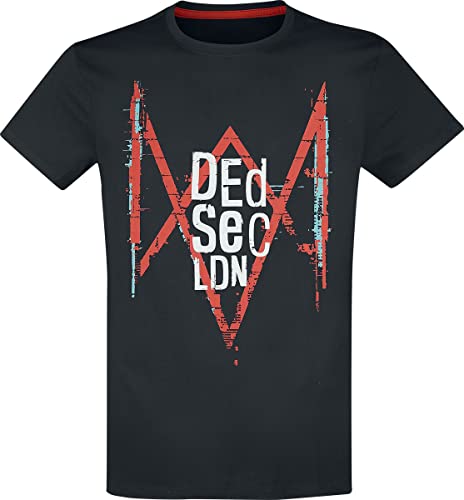 Watch Dogs Legion - Dedsec LDN Hombre Camiseta Negro XL, 100% algodón, Regular
